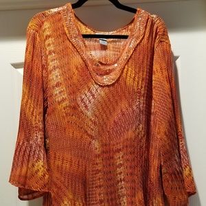 Catherine's 3X orange blouse